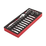 MILWAUKEE 1/2" skralle og stikkontakt sett skuminnsats